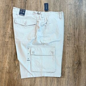Nautica Men's Light Gray Cargo Shorts with Utility Pockets